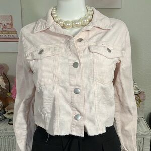 Francesca's Collections Pink Corduroy Jacket